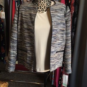 Ribbed Tan Tank paired with  Blazer